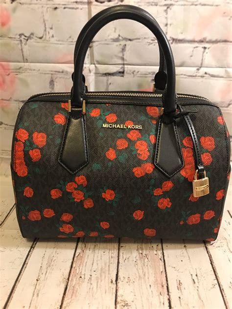 michael kors red floral bag|michael kors fruit bag.